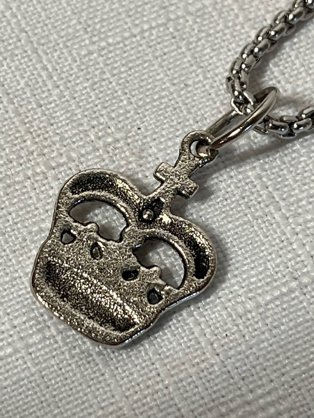 Silver Crown Pendant Necklace - Silver-tone - Picture 5 of 5